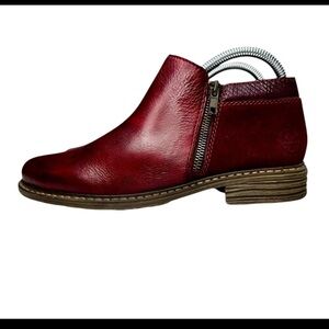 Rieker Women's Chelsea Boots Z4994 Size 8 US 39 EU Deep Burgundy Double Zip